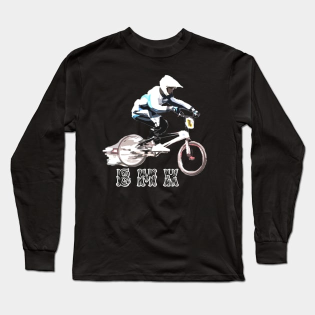 bmx race Long Sleeve T-Shirt by rickylabellevie